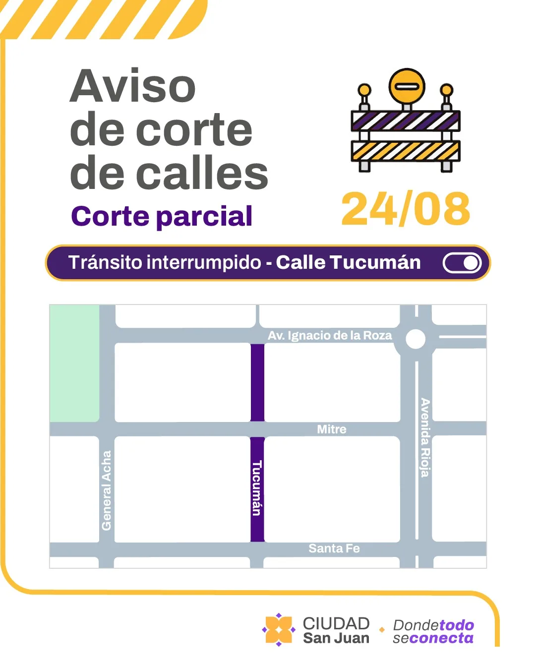 Trabajos en calle Tucumán
