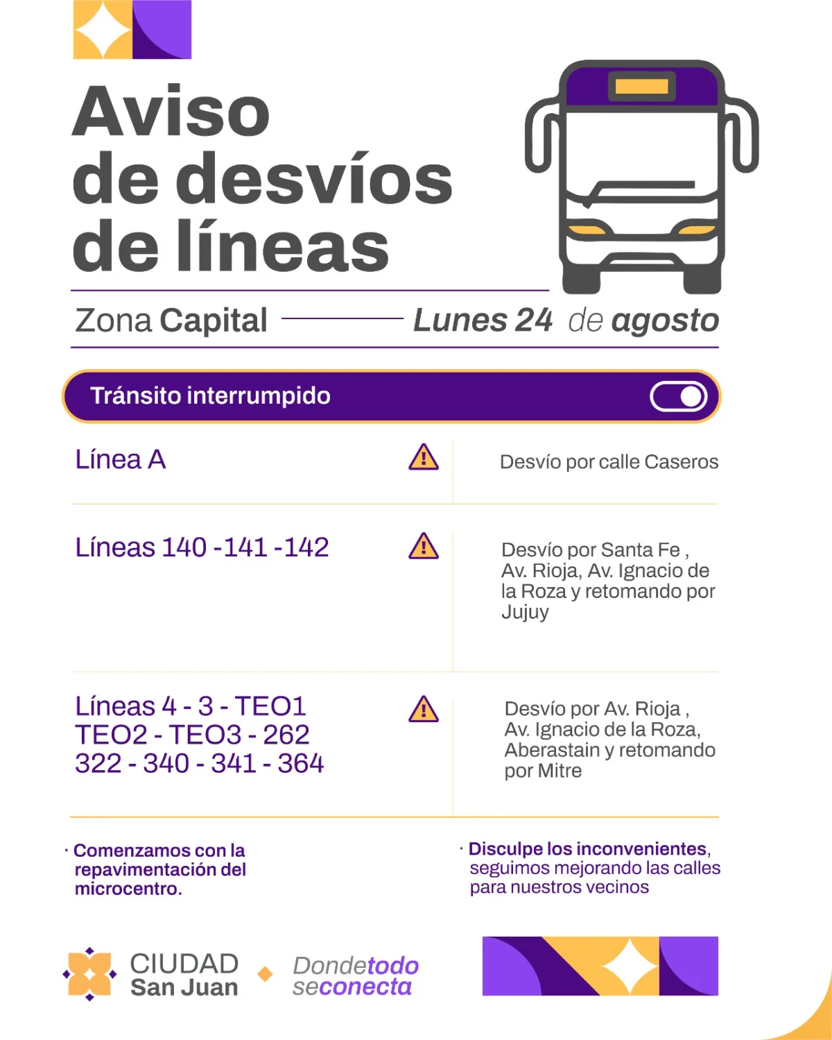 Recorridos alternativos