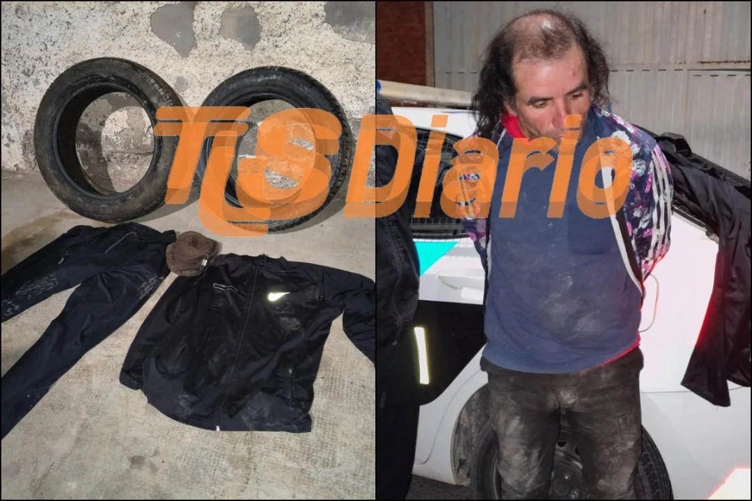 Persecución nocturna por calles, techos y fondos terminó con un detenido