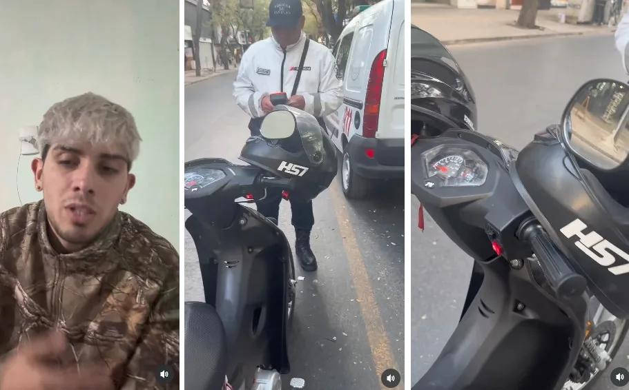 Un control terminó en escándalo: motociclista de DiDi denunció que le hicieron una multa “innecesaria”