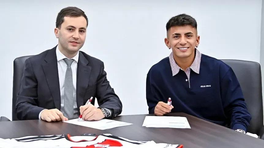 Thiago Almada firmó con River y ya se sumó al plantel