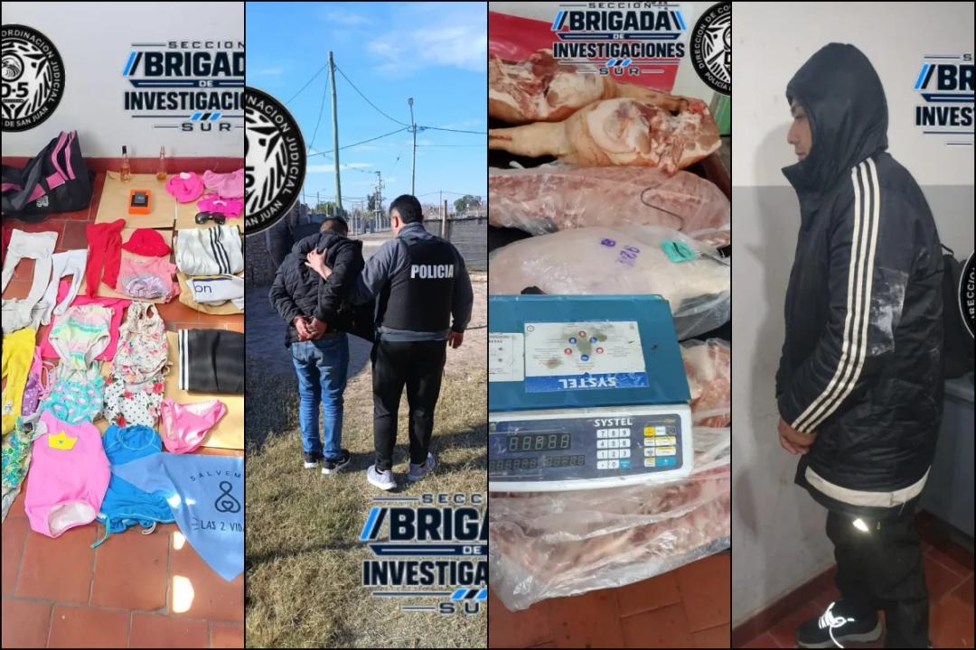 Detuvieron a dos sospechosos y secuestraron bienes vinculados a una serie de robos en San Juan