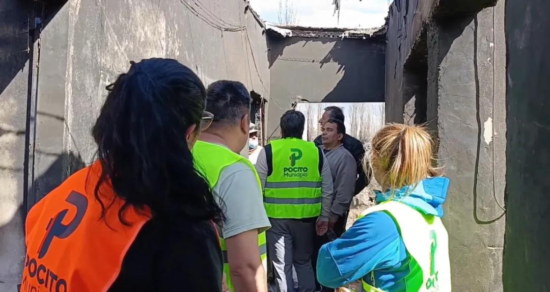 Aballay y el Municipio de Pocito mantienen la asistencia a las familias afectadas por los incendios