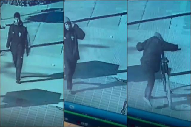 Una cámara registró el robo de una bicicleta en Mendoza y Ezpeleta