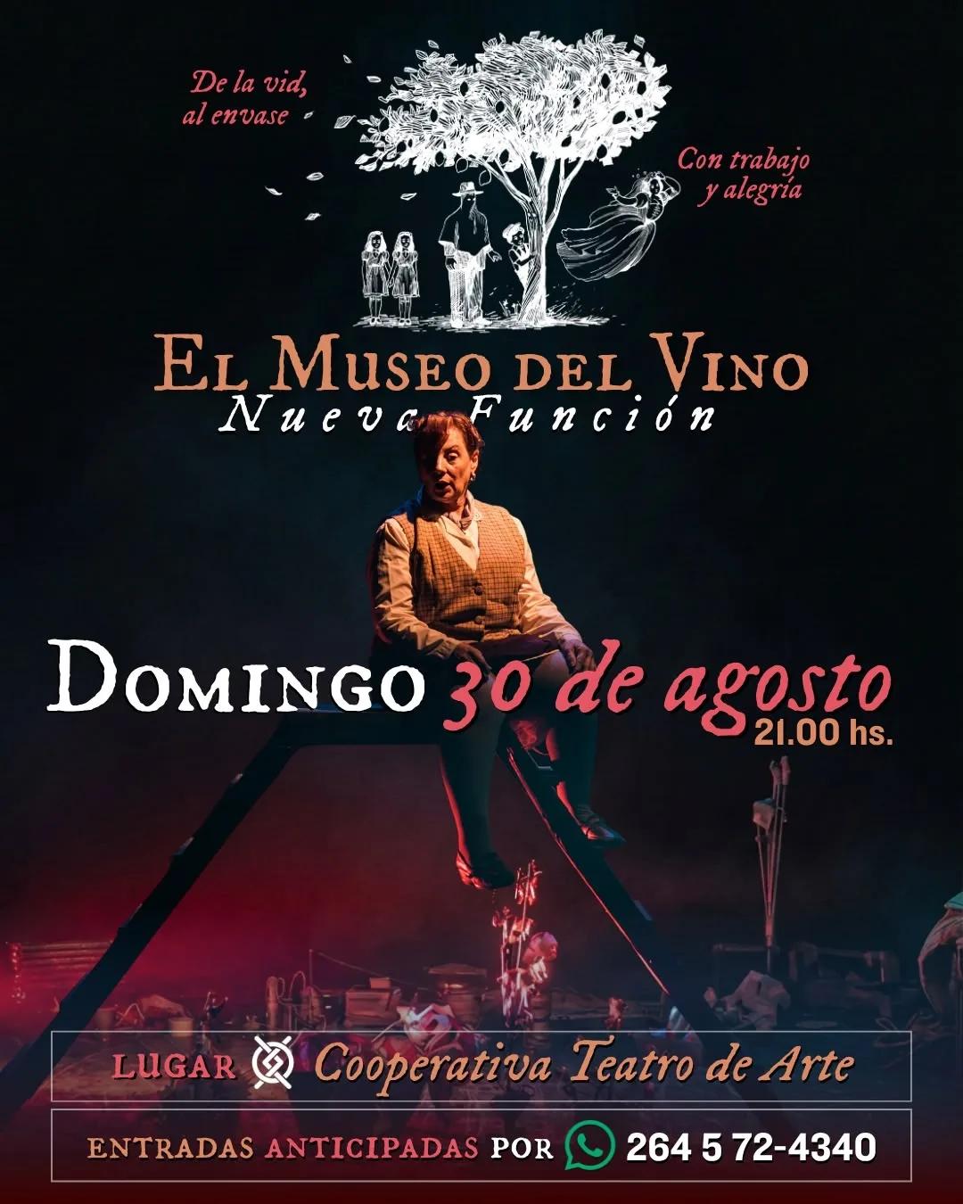 Vuelve “El Museo del Vino” con teatro, arte y un Malbec exclusivo en Trinidad