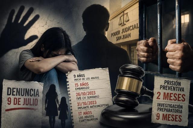 Prisión preventiva para un hombre acusado de abusar de su hijastra durante años en San Juan