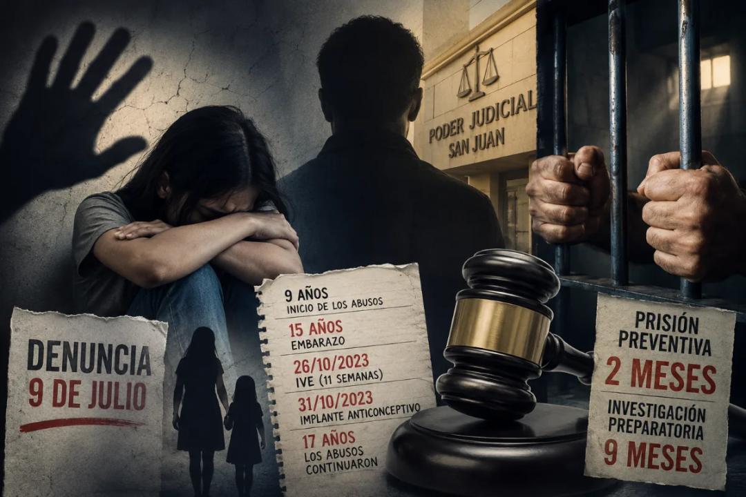 Prisión preventiva para un hombre acusado de abusar de su hijastra durante años en San Juan