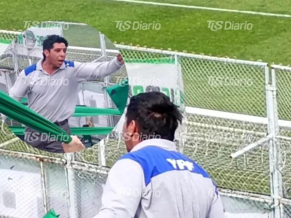 Salió del laburo, se fue al Hilario y alentó a San Martín como si no existiera el reloj
