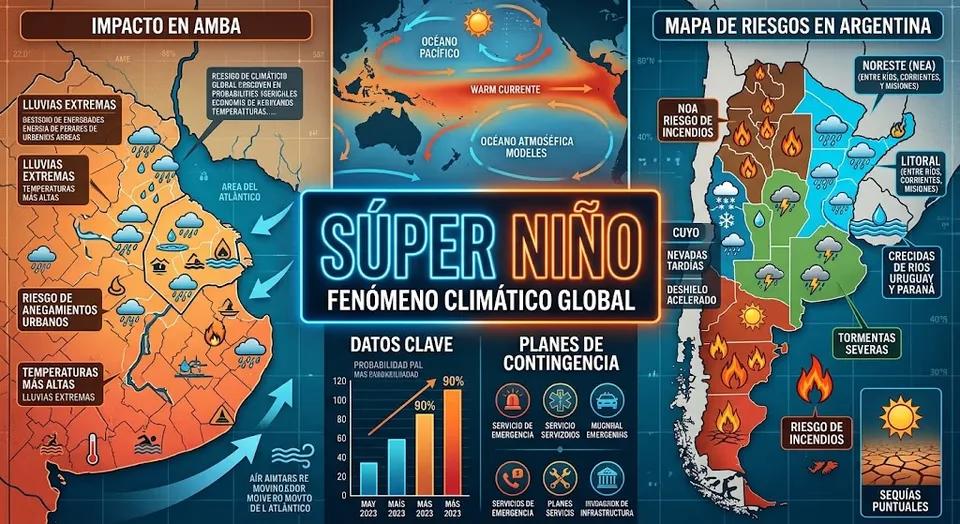 La NOAA y el SMN prevén un El Niño de alta intensidad