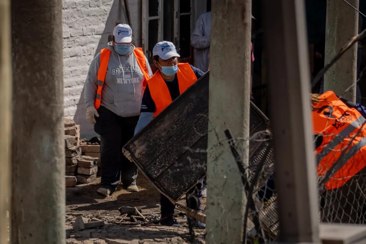 Aballay y el Municipio de Pocito mantienen la asistencia a las familias afectadas por los incendios