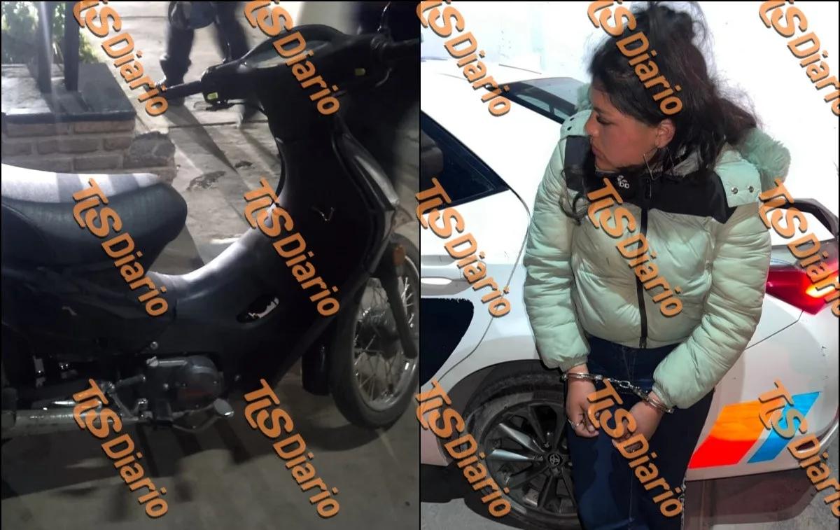 Robaron una moto y la Policía la encontró 18 minutos después, con una bici rosada al lado