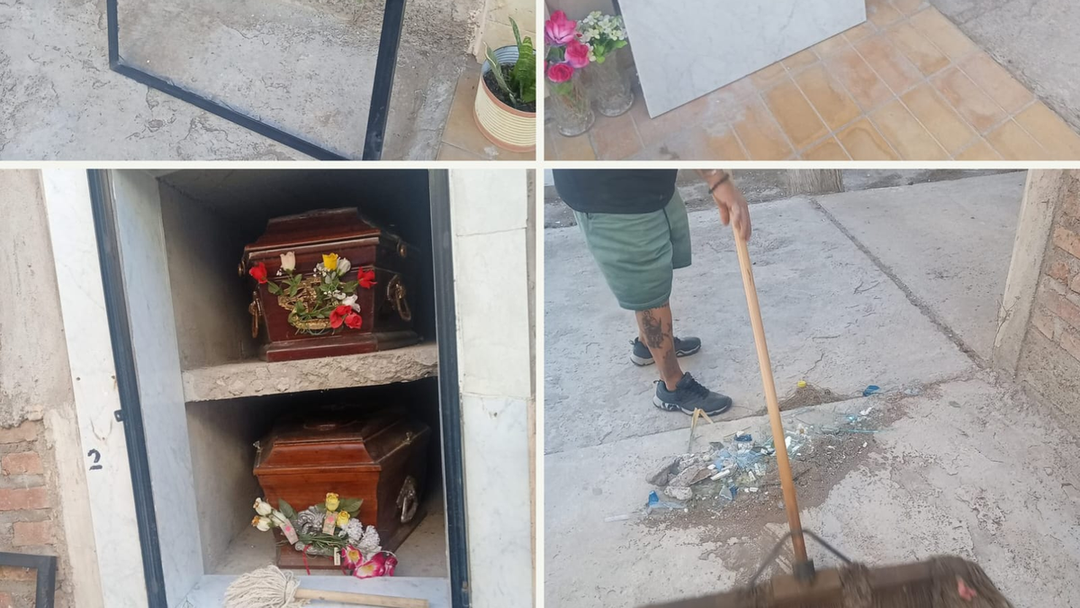 Vandalizaron por cuarta vez una tumba en el cementerio de Pocito