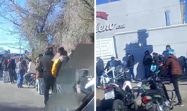 Más de cinco cuadras de espera para postularse a un puesto de trabajo en Chimbas