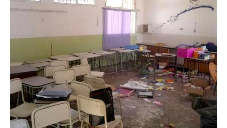 Rompieron una escuela de Caucete y arruinaron los trabajos de los chicos