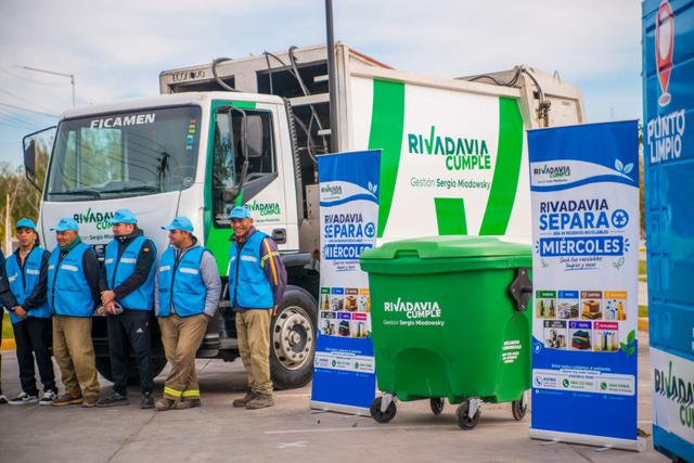 Rivadavia Separa: en poco más de un mes ya recuperó 47 mil kilos de residuos.