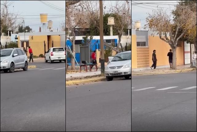Una pelea entre alumnos en Capital quedó registrada en video y generó trastornos en la vía pública