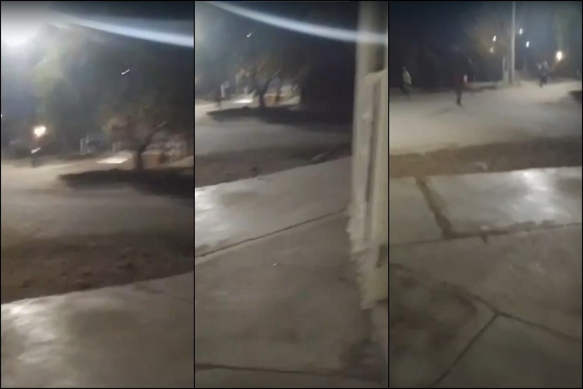 Madrugada caliente en Rivadavia: un video muestra corridas tras un presunto tiroteo