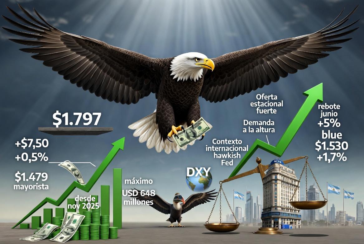 El mayorista no afloja y el dólar quedó en su pico más alto en meses