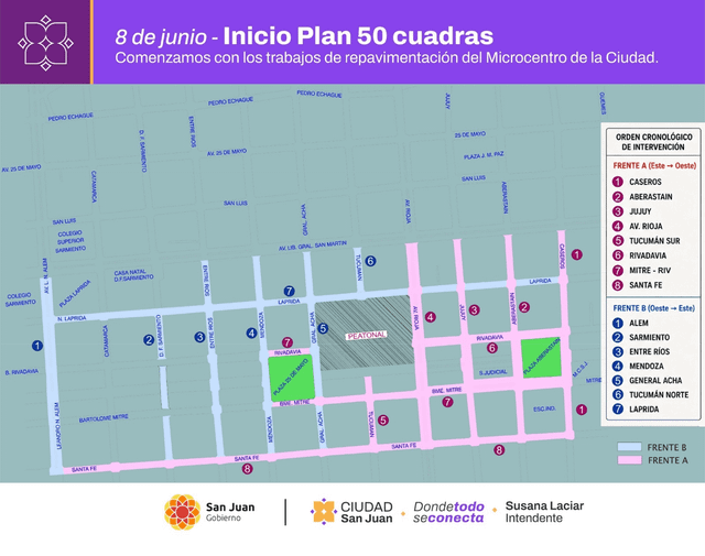 La Ciudad de San Juan pone en marcha la renovación de 50 cuadras del microcentro