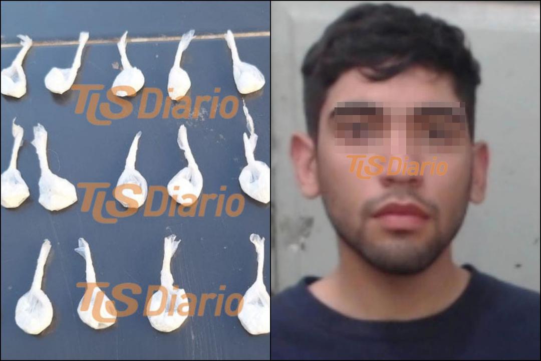 Un motociclista fue detenido en Capital y le hallaron 18 envoltorios de cocaína