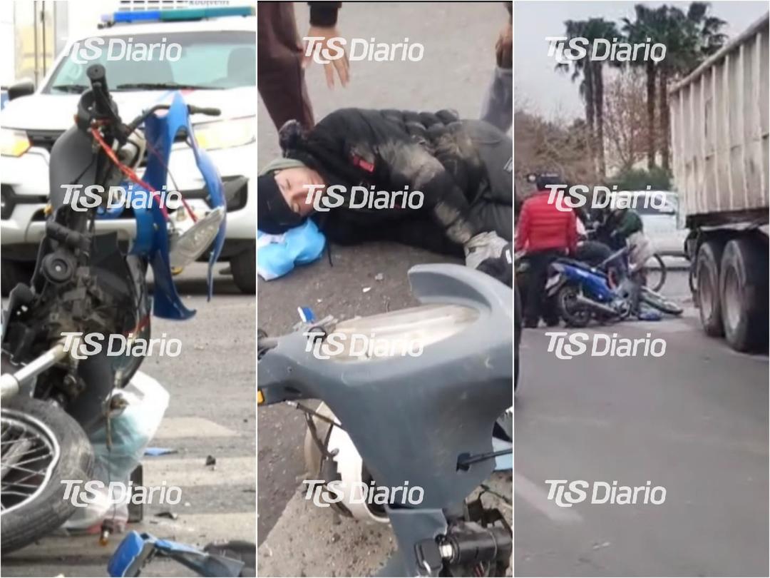Un motociclista de 26 años sigue en estado reservado tras chocar con un camión en Circunvalación