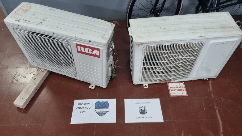 Un joven quedó detenido tras el robo de equipos de aire acondicionado en barrio Huarpe