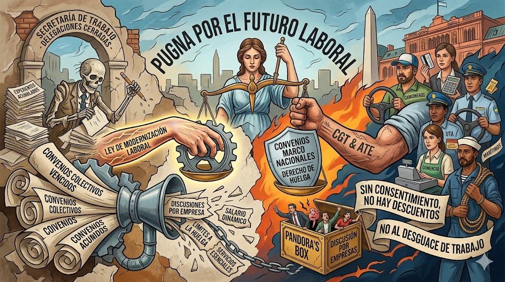 La Rosada apura la reforma de convenios y mete presión sobre paros y aportes