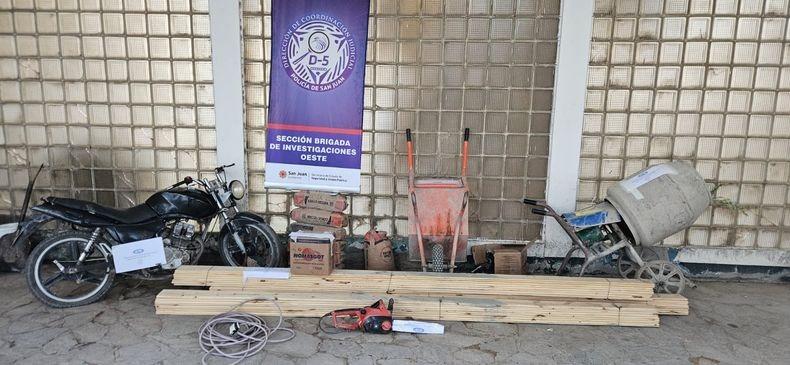 Un operativo policial permitió recuperar bienes robados y detener a dos sospechosos en Ullum