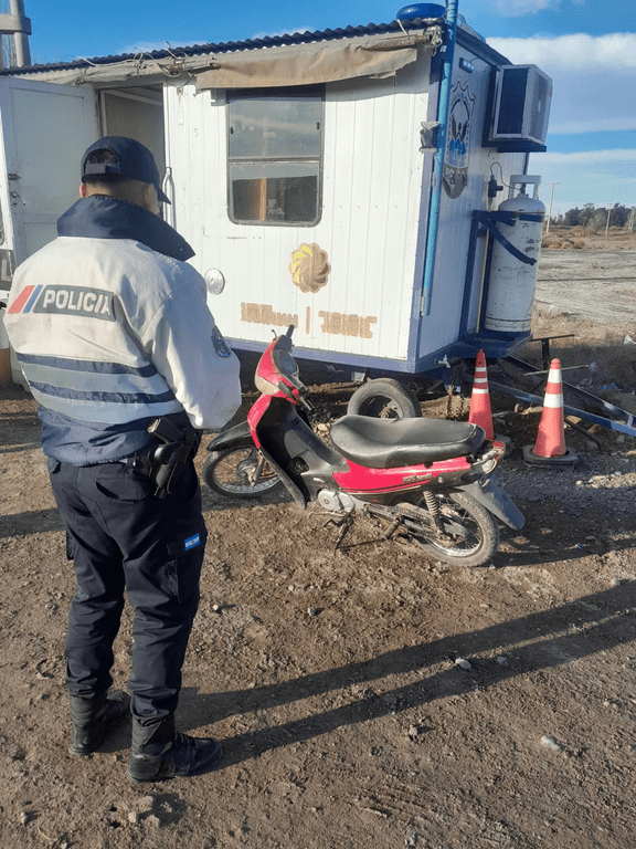 Retienen en Villa Media Agua una moto con pedido judicial por hurto