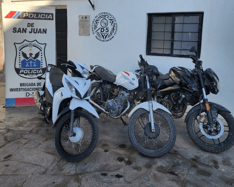 Secuestraron en 25 de Mayo tres motos con pedido de captura en Mendoza