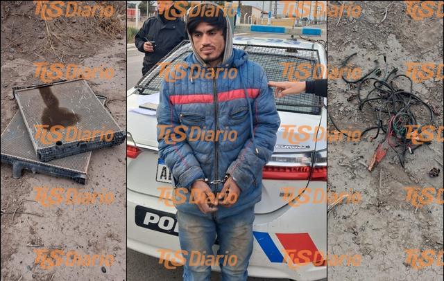 Detuvieron a un joven con radiadores y un cable oculto tras un operativo en un predio logístico