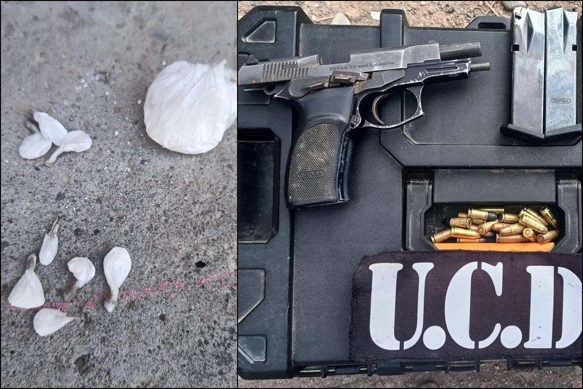 Lo vieron correr tras los tiros y terminó con una pistola 9 mm y droga encima en Chimbas