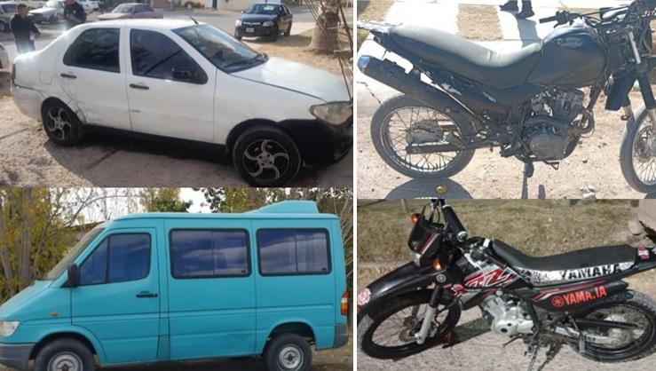 Recuperaron autos, motos y una camioneta con pedido de secuestro en distintos operativos
