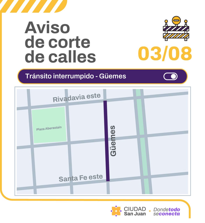 Este lunes habrá cortes y desvíos en varios puntos de la Capital por obras viales