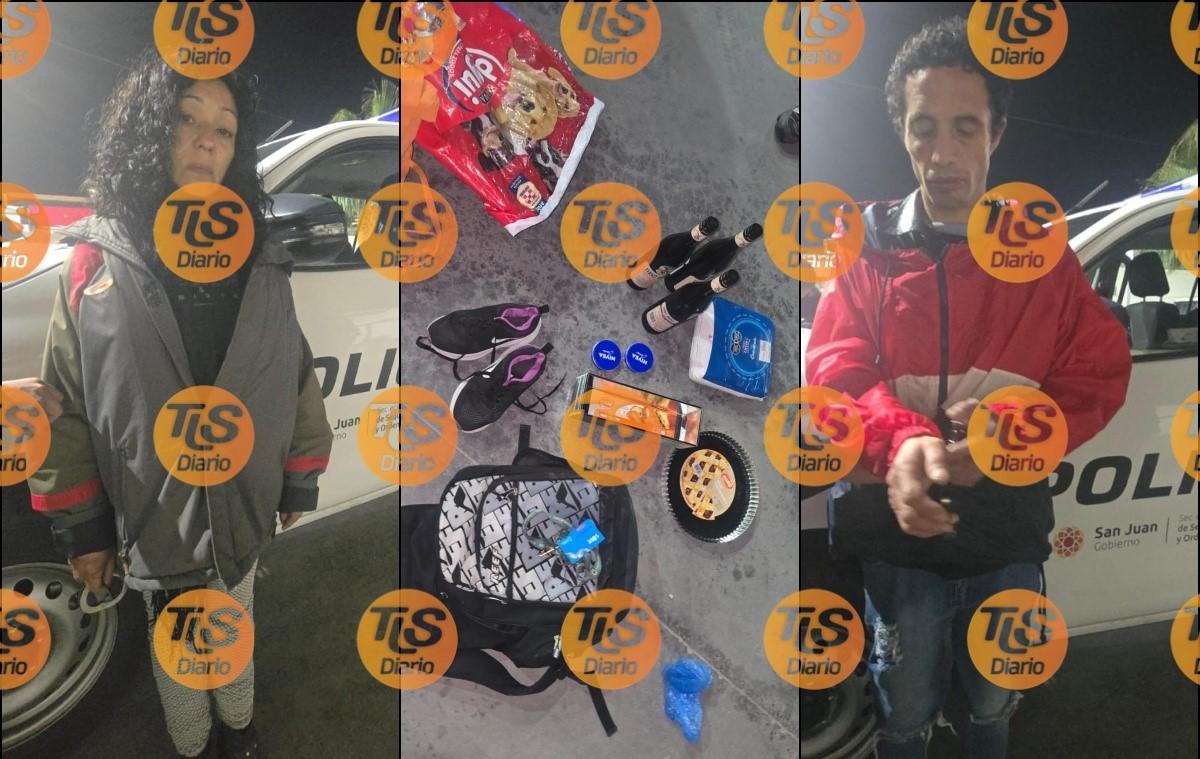Una pareja cayó tras robar en dos negocios y uno de ellos fue frenado arriba de un colectivo