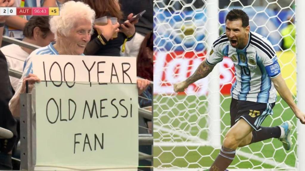 Tiene 99 años, fue a ver a Messi y terminó siendo la gran emoción de la noche