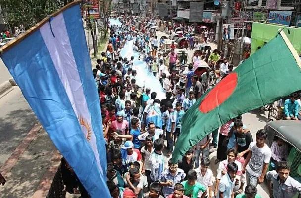 Bangladesh explotó de alegría por el 2 a 0 de Argentina y Messi fue otra vez el gran ídolo