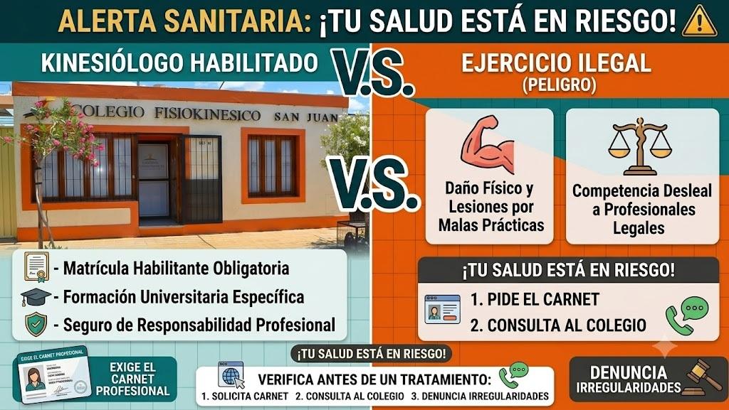 Advierten por kinesiólogos truchos y tratamientos sin matrícula en San Juan