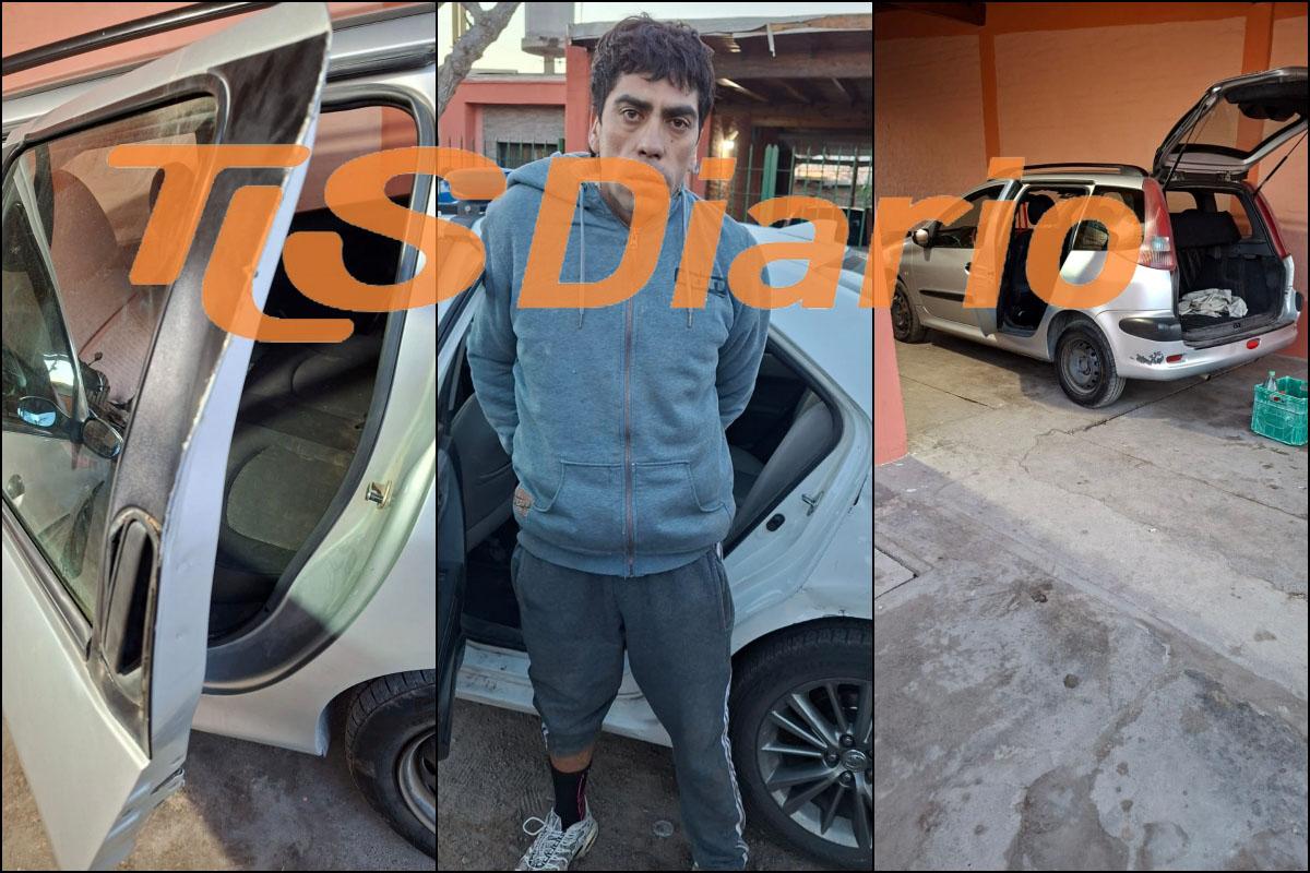 Un intruso fue sorprendido adentro de un auto en Chimbas y terminó reducido por la familia