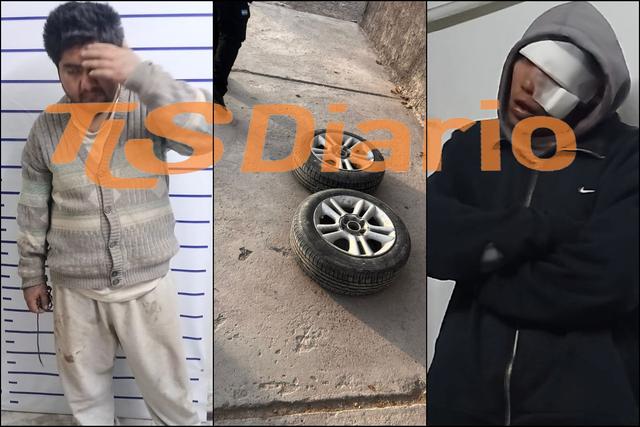 Persecución tras un robo de ruedas terminó con dos detenidos y una recuperación inmediata