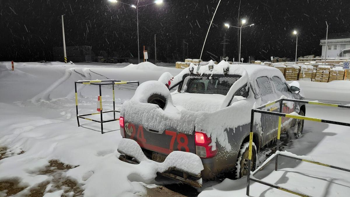 La cordillera sanjuanina amaneció blanca: Veladero, bajo un temporal de nieve