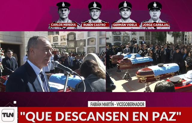 “Nos va a costar mucho superar este momento": Con la voz quebrada, Fabián Martín despidió a las víctimas de la tragedia aérea