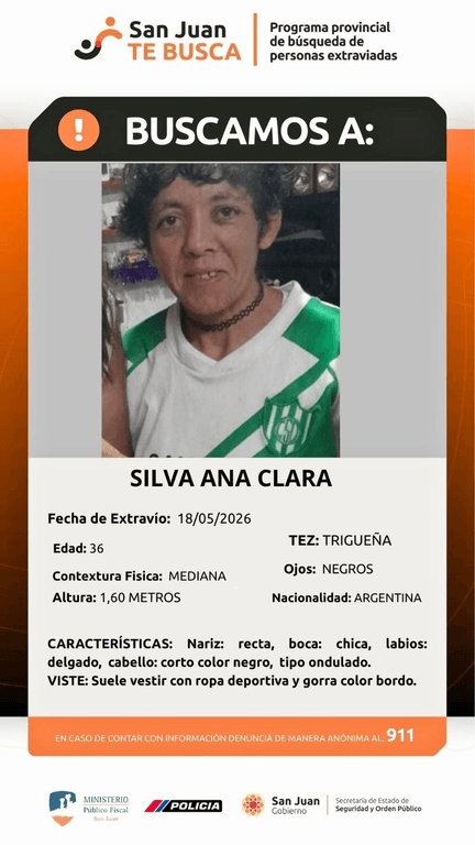 Refuerzan la búsqueda de una mujer desaparecida en San Juan