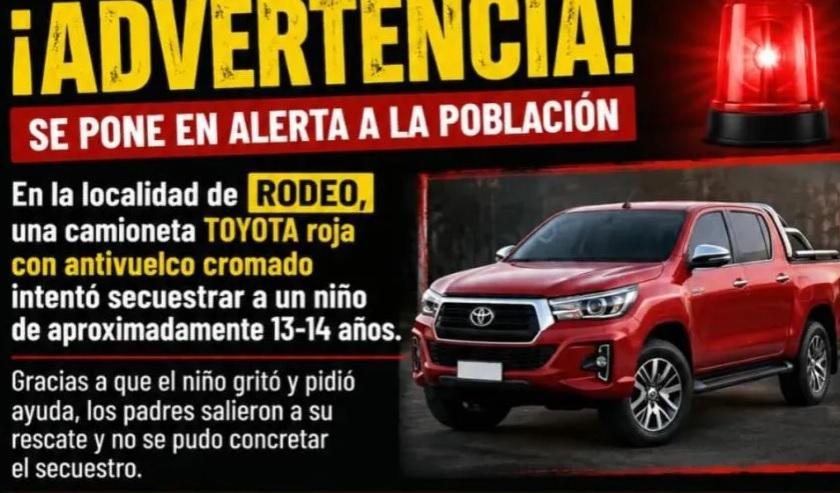 Denuncian un presunto intento de rapto de un chico en Rodeo y la Justicia ya mueve piezas
