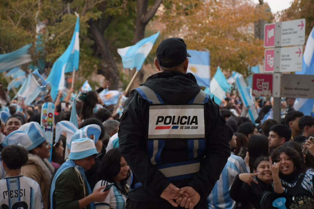 La celebración por el pase de Argentina dejó 24 aprehendidos y dos casos de alcoholemia positiva en San Juan