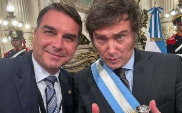 Milei viaja a Brasil para respaldar la campaña de Flávio Bolsonaro