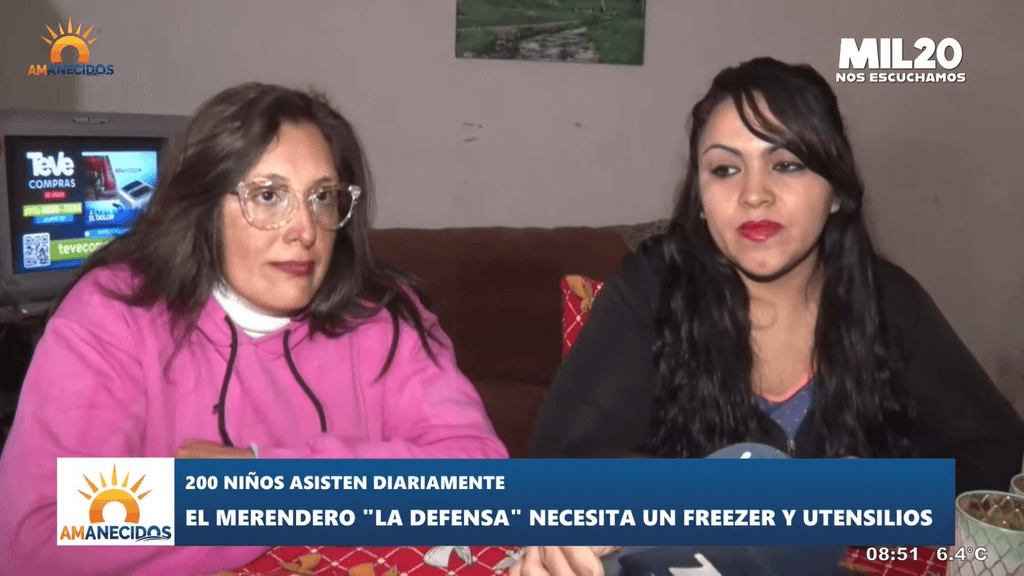Merendero “La Defensa”: Alimentan a chicos y abuelos en Rivadavia y piden ayuda para continuar