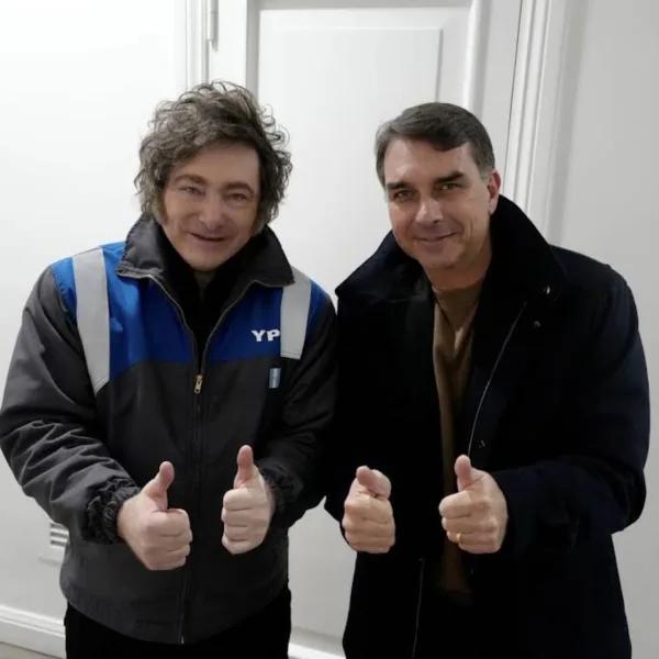 Milei se mete de lleno en la interna brasileña y viaja a San Pablo para apoyar a Flavio Bolsonaro