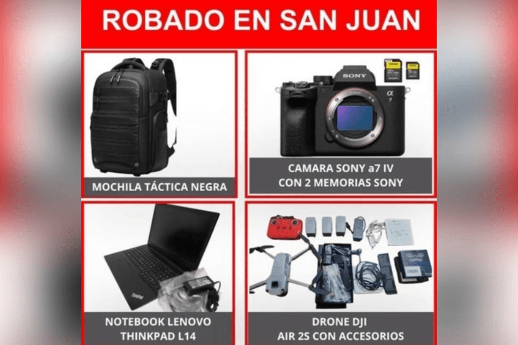 Le vaciaron la casa a un fotógrafo del microcentro y se llevaron equipos por casi $9,5 millones