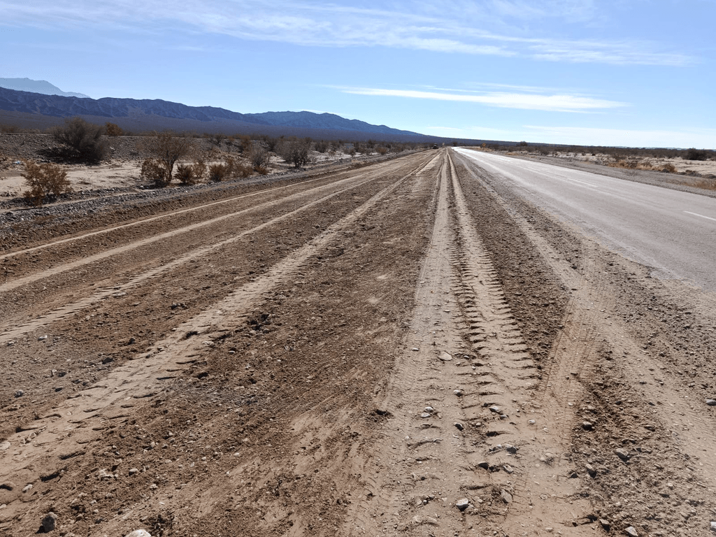Siguen los trabajos de mantenimiento sobre la Ruta 40 Norte en San Juan
